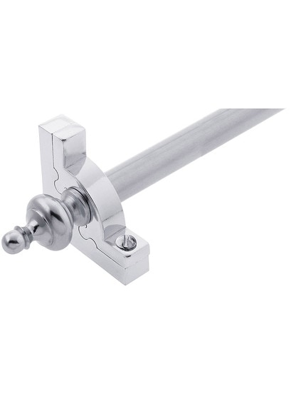 Sovereign Urn Tip Stair Rod - 1/2inch Diameter Brass With Standard Brackets
